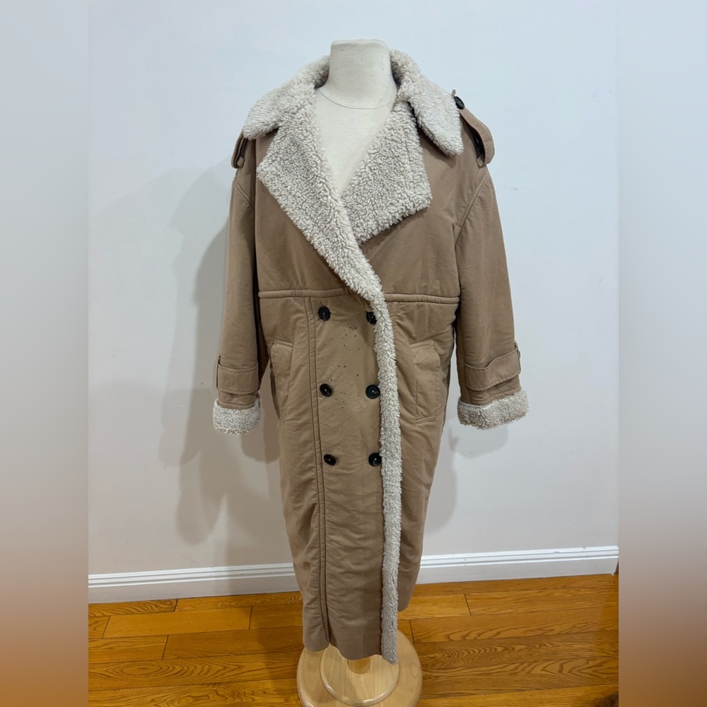 Great Jones Lined Sherpa Coat, Size: L - Picture 6 of 12